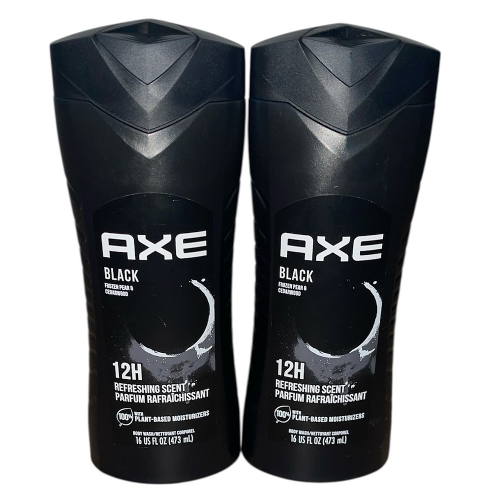 2 Pack Axe Black Refreshing Men’s Body Wash, Frozen Pear & Cedarwood 16 Oz New